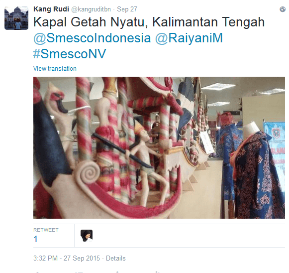 Kapal Getah Nyatu dari Kalimantan Tengah Sumber : @kangruditbn