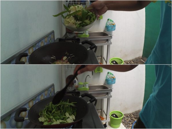 Masukin Kangkung dan Sawi Putih